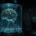 The brain in a vat depicted